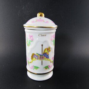 LENOX 1993 THE SPICE CAROUSEL FINE PORCELAIN JAR CLOVE (E17)